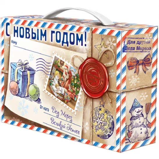 Сладкий новогодний подарок Посылка мини 800 грамм премиум