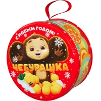 Сладкий новогодний подарок Шкатулка Чебурашка 900 грамм стандарт