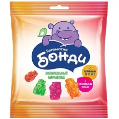 Жевательный мармелад KRUT FRUT Бегемоты 30 гр. КДВ