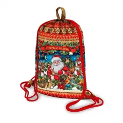 Сладкий новогодний подарок Рюкзак-мешок Санта Клаус 2000 грамм элит